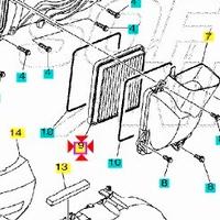 Filtro aria raffreddamento Yamaha X Max 300 B74E54