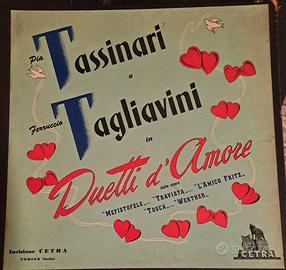 disco in vinile anni 50; duetti d'amore