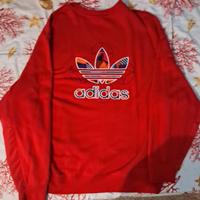 Pantaloni grigi + giacca Adidas rossa uomo taglia 