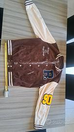 giacca marrone e bianca taglia M