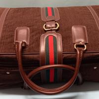 Valigia borsone viaggio no Gucci velluto marrone