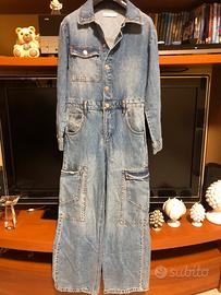 Salopette jeans bambina tg. 11/12