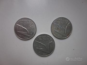 Lotto monete da 10,20 e 100 lire