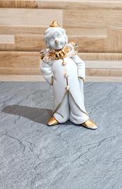 clown porcellana Swarovski e oro da collezione