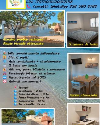 Alloggio turistico - Litorale di Manduria