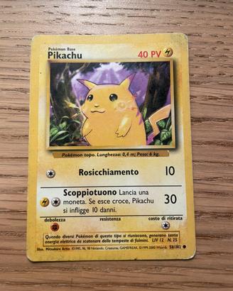 Carta Pokemon Pikachu rara