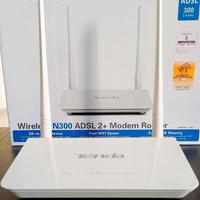 NUOVO MODEM ROUTER ADSL2+ WIRELESS TENDA N300 D301
