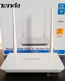 NUOVO MODEM ROUTER ADSL2+ WIRELESS TENDA N300 D301