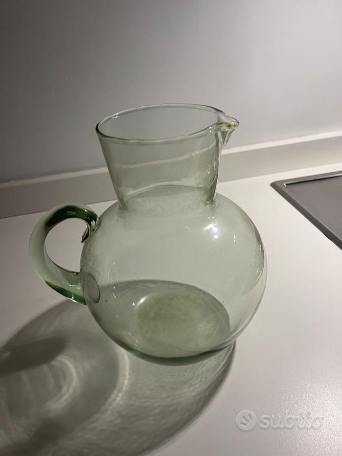 ANTICA BROCCA CARAFFA RAME SBALZATA A MANO DECORAZIONE BULINO 1800  Water Old