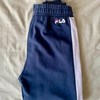 Pantaloni tuta FILA blu con fasce bianche – XS