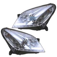 FARI OPEL ASTRA H 04-09 LUCE DIURNA LED FONDO CROM