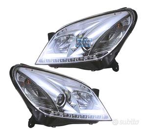 FARI OPEL ASTRA H 04-09 LUCE DIURNA LED FONDO CROM