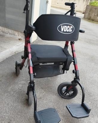 VOCIC Deambulatore per sedia a rotelle 2 in 1