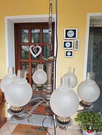 lampadario anni 50 in bronzo massiccio 