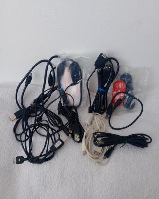 Cavi USB+jack+auricolari (3 tipi articoli)