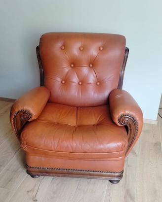 2 Poltrone vintage di design in pelle anni 80