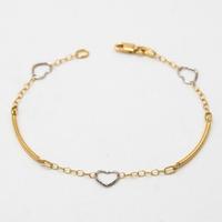 Bracciale in oro giallo e bianco 18 kt  A.990