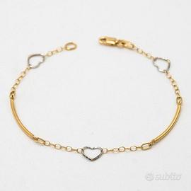 Bracciale in oro giallo e bianco 18 kt  A.990