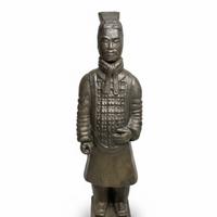 Guerriero Xi’an in Metallo - Statua da Scrivania