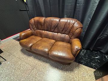 DIVANO PELLE 3 POSTI - Alberto Nieri '70 Vintage