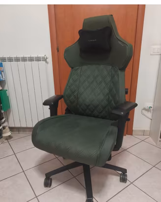 Sedia gaming ergonomica ufficio Corsair verde