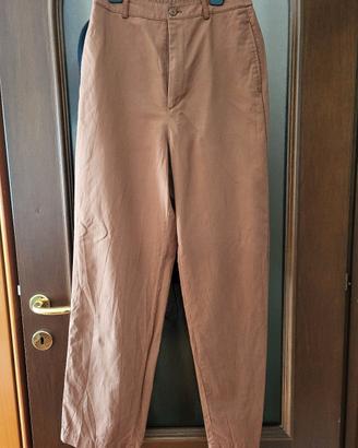 Pantaloni lunghi misto lino Tg.S