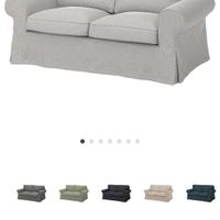 Divano Ikea due posti grigio perla 