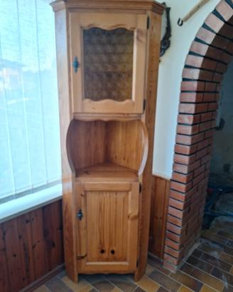 credenza  ad angolo in legno 