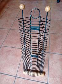 Porta cd in metallo a griglia appendibile