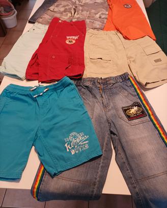 set 8 paia pantaloni corti ragazzo 