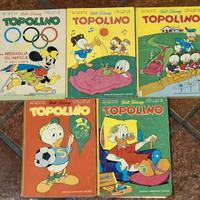 Lotto Topolino Mondadori 1972 – 5 numeri originali