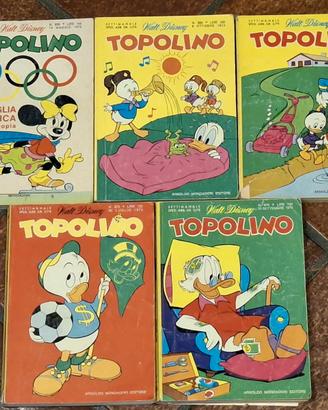 Lotto Topolino Mondadori 1972 – 5 numeri originali