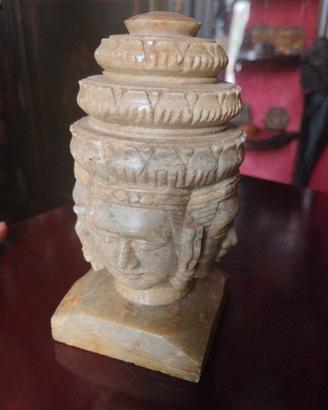 Brahma 4 volti pietra  gatto a mano vintage  Budda