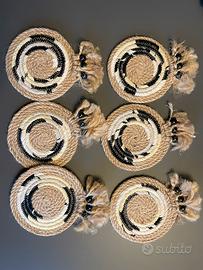 Sottobicchieri in rafia