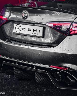 Estrattore posteriore in carbonio Alfa Giulia Q.V.