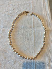 Collana perle coltivate vintage con chiusura