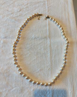 Collana perle coltivate vintage con chiusura