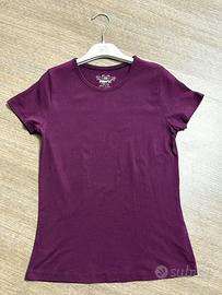 T-shirt 10/12 anni color prugna in cotone 100%