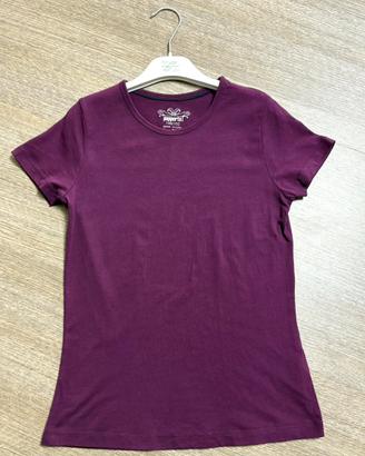 T-shirt 10/12 anni color prugna in cotone 100%