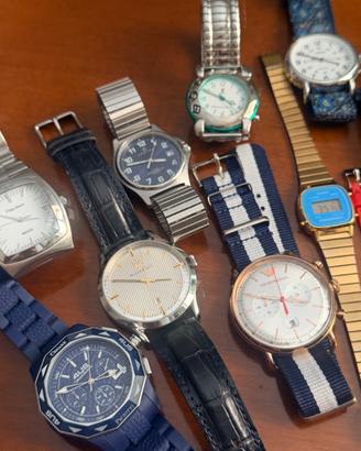 Lotto 13 orologi (Maserati, Armani, Philip Watch,