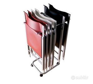 Sedie + carrello portasedie( salvaspazio) come da 
