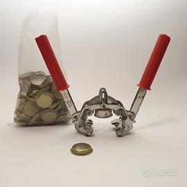 Tappatrice vintage italiana 28mm in acciaio