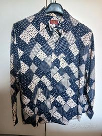 Camicia viscosa fantasia blu marca MZ tg.L