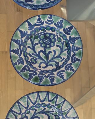 Piatti antichi ceramica Fajalauza di Granada.