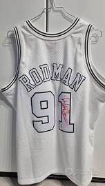 Canotta Chicago Bulls Rodman con coa 