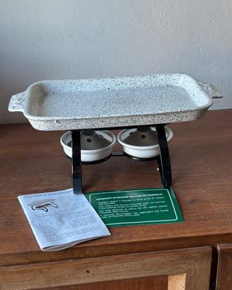Piastrella scaldavivande vintage in ceramica