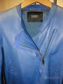 Giacca pelle blu Seventy
