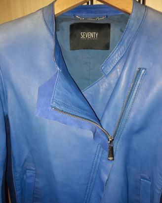 Giacca pelle blu Seventy