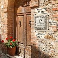 Targa Numero Civico Ceramica 20x20 Personalizzata