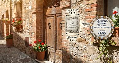 Targa Numero Civico Ceramica 20x20 Personalizzata